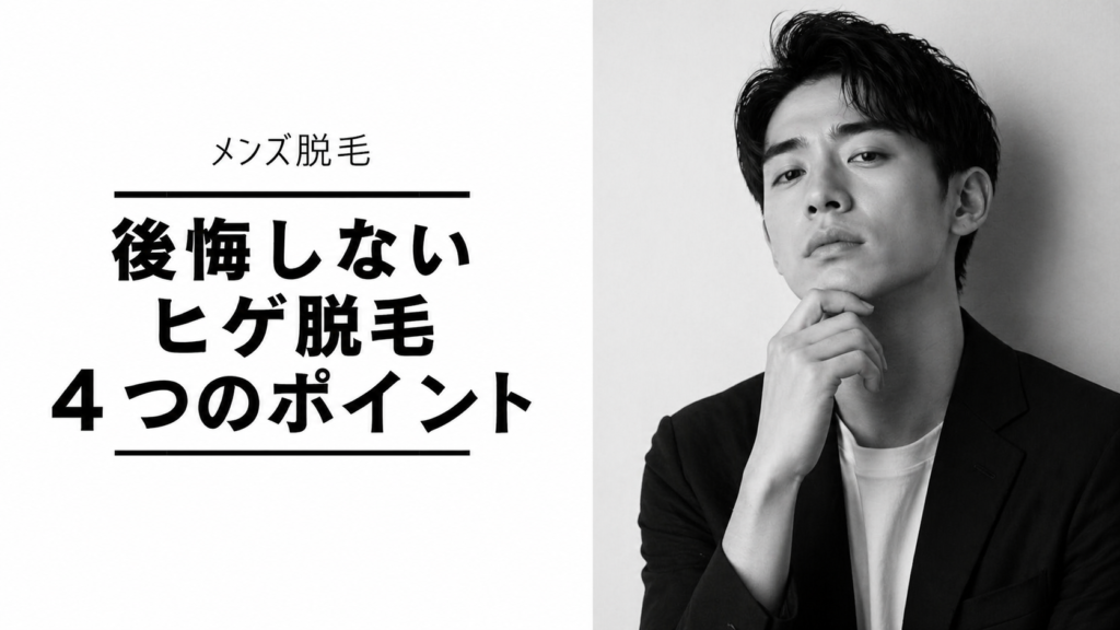 後悔しないヒゲ脱毛4つのポイント