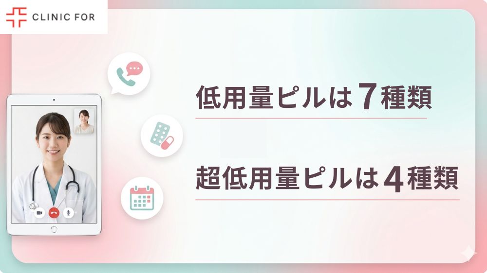 クリニックフォアで取り扱うピルの種類