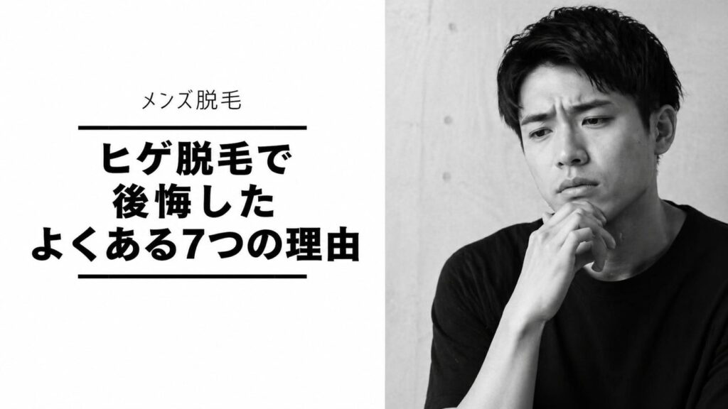 ヒゲ脱毛で後悔したよくある7つの理由