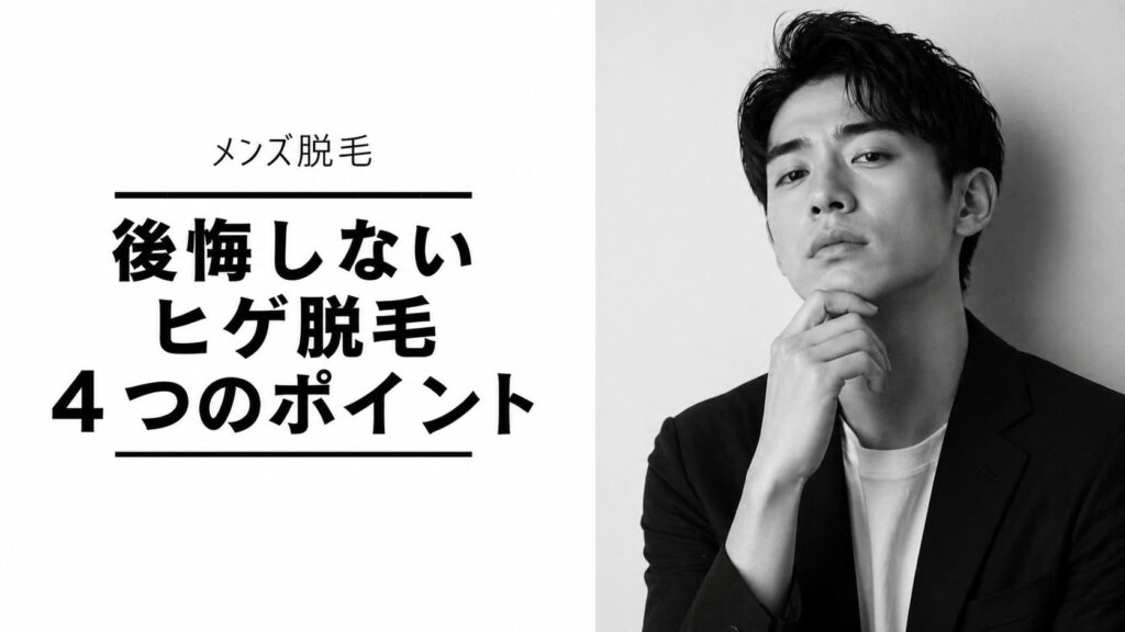 後悔しないヒゲ脱毛4つのポイント