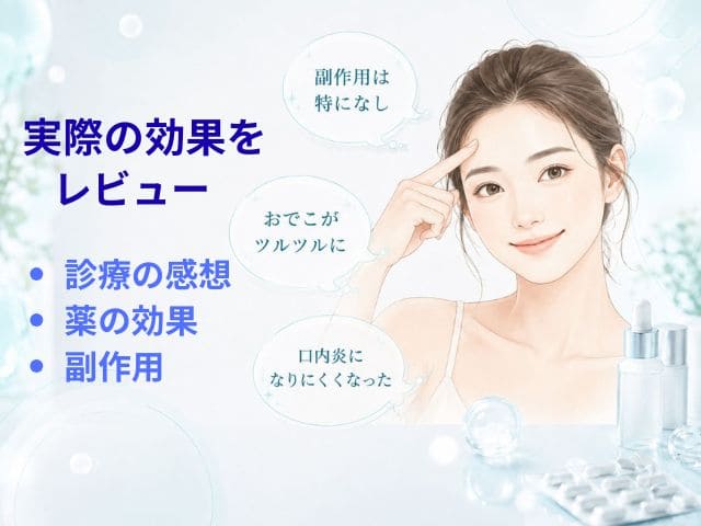 美肌堂の診療を受け、薬を服用した感想